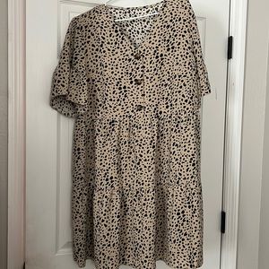 Babydoll leopard dress